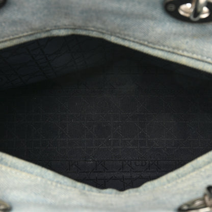 Christian Dior Denim Cannage Large Lady Dior Light Blue 5 of 19