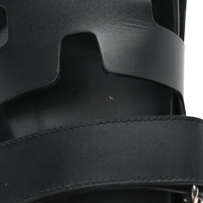 Hermes Calfskin Womens Chypre Sandals 38 Black 10 of 12