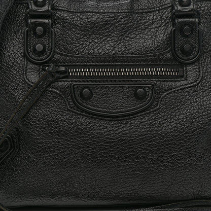 Balenciaga Chevre Black Metallic Edge Hardware S City Black 8 of 11