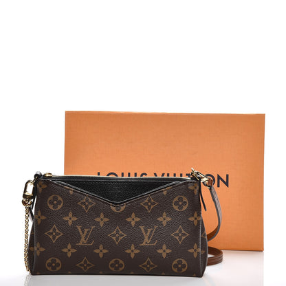 Louis Vuitton Monogram Pallas Clutch Black 9 of 9