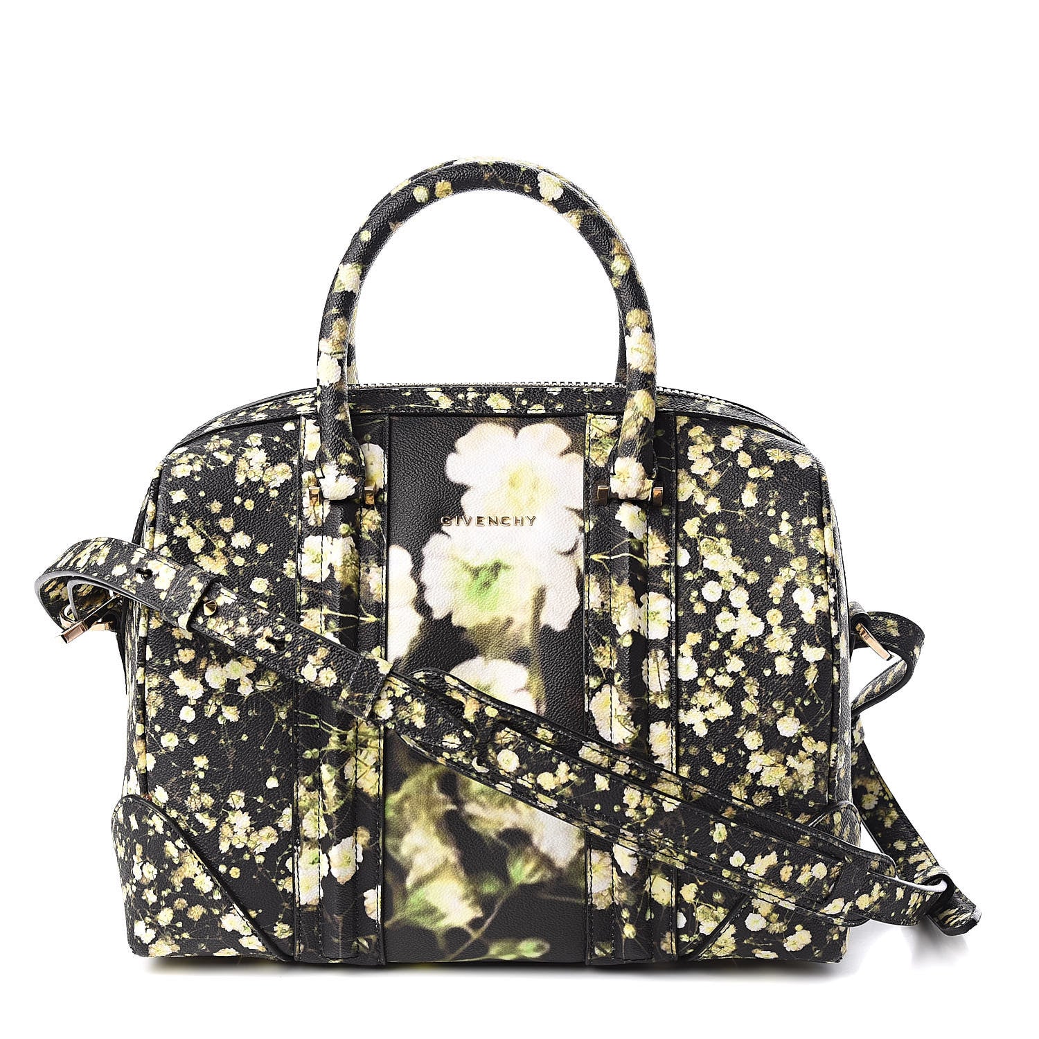 Givenchy Textured Coated Canvas Baby's Breath Print Medium Lucrezia Black 1 of 23