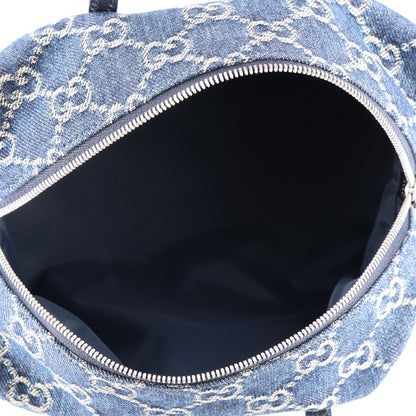 Gucci Washed Denim GG Monogram Mini Boston Bag Dark Blue 5 of 10