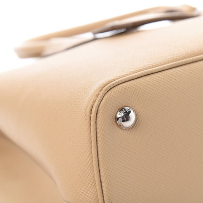 Prada Saffiano Cuir Twin Tote Noisette 9 of 15