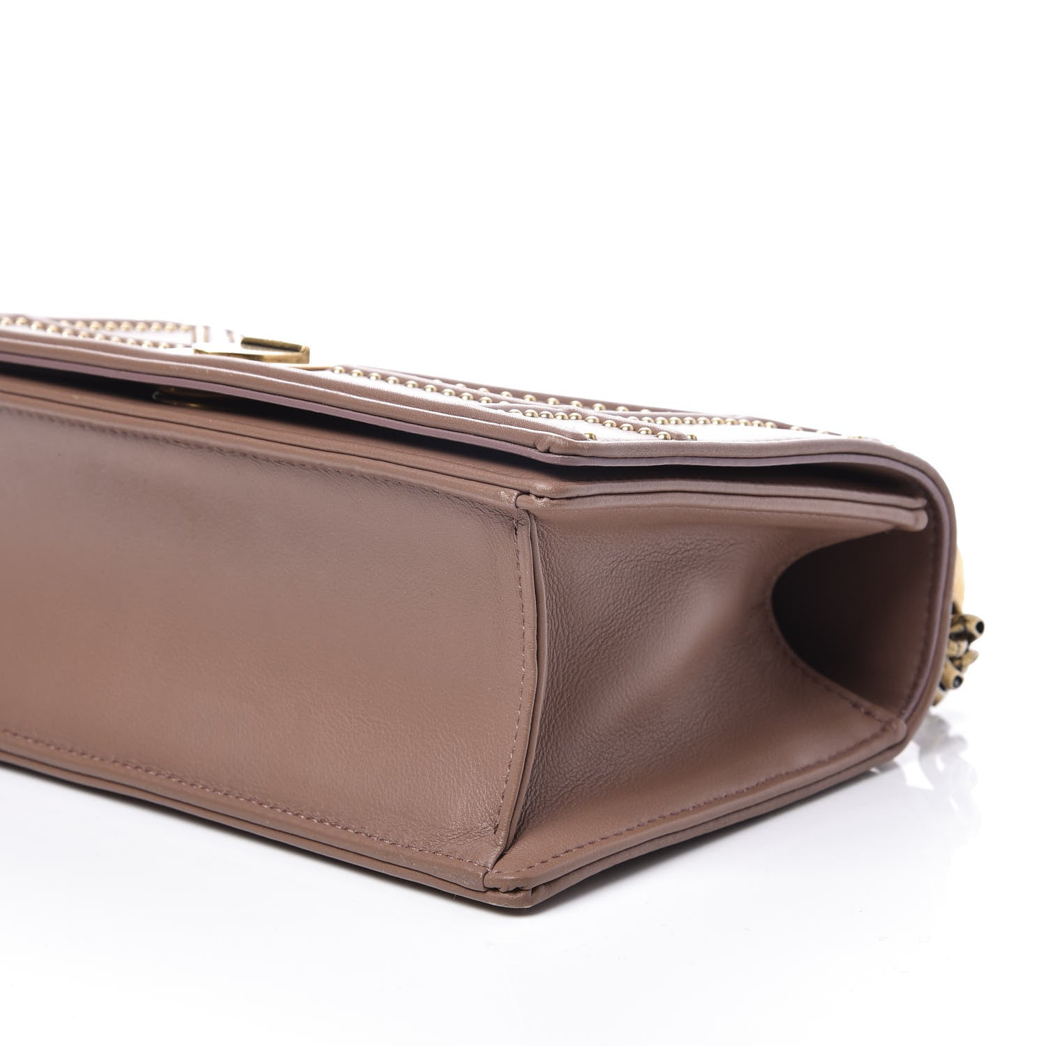 Christian Dior Calfskin Studded Small Diorama Flap Bag Taupe 6 of 8