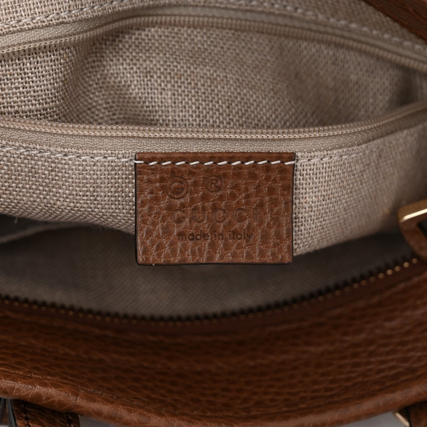 Monogram Small Bree Tote Beige Tabacco