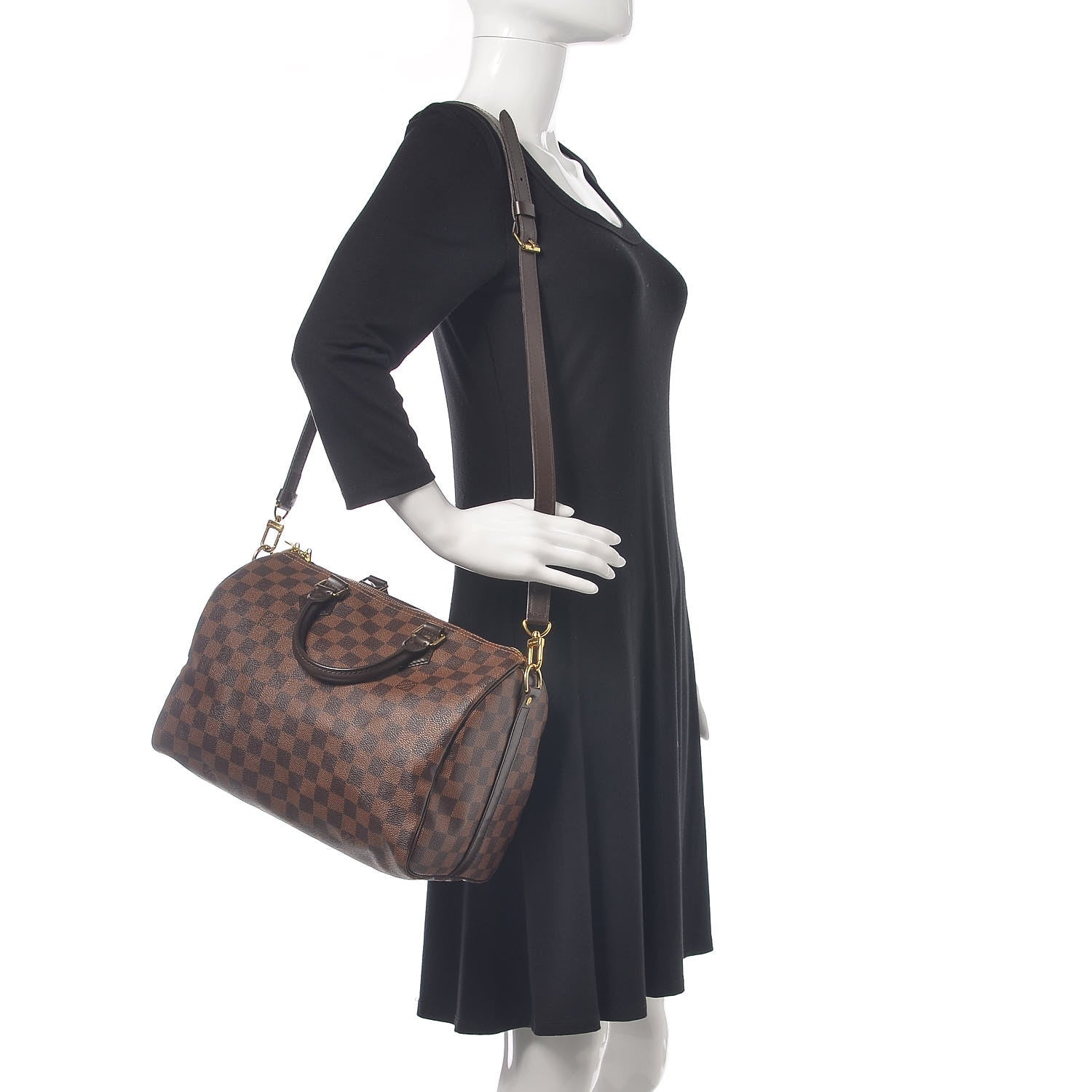 Louis Vuitton Damier Ebene Speedy Bandouliere 30 3 of 11