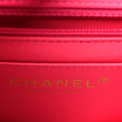 Chanel Patent Calfskin Quilted Mini Rectangular Flap Pink 6 of 10