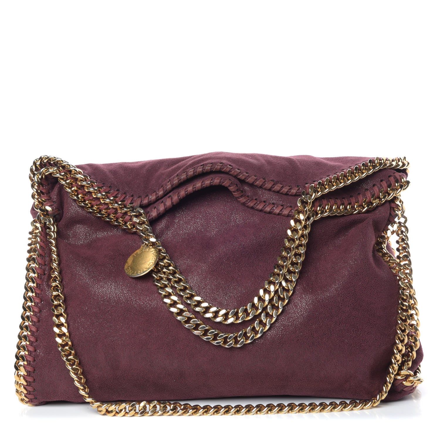 Stella McCartney Shaggy Deer Falabella Fold Over Tote Plum 1 of 12