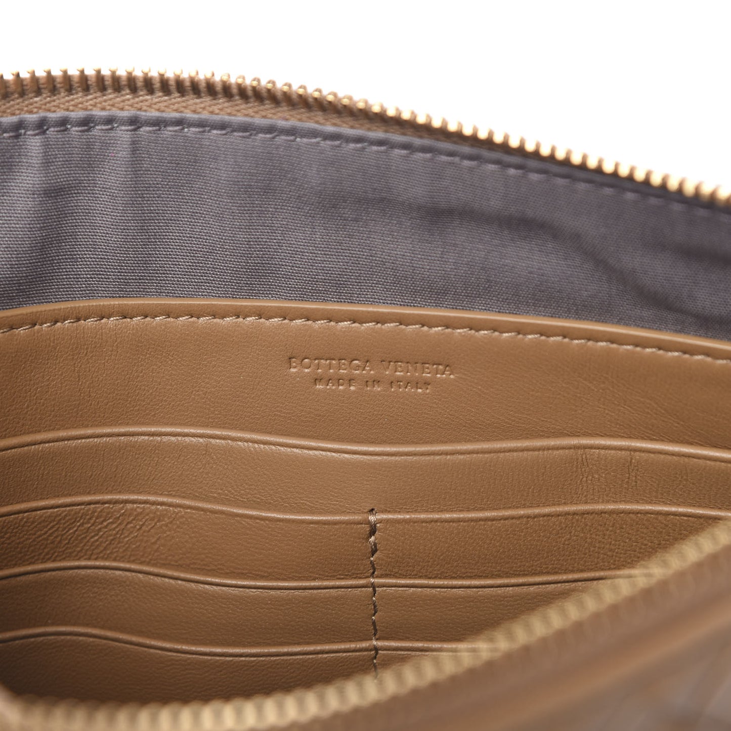 Nappa Intrecciato Pouch Brown