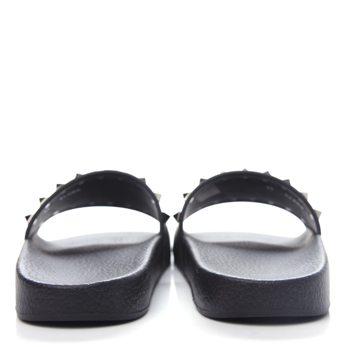 Rubber Rockstud Slide Sandals 38 Black