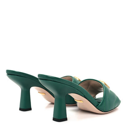 Gucci Nappa Matelasse GG Marmont 75mm Slide Sandals 36 Emerald 5 of 10