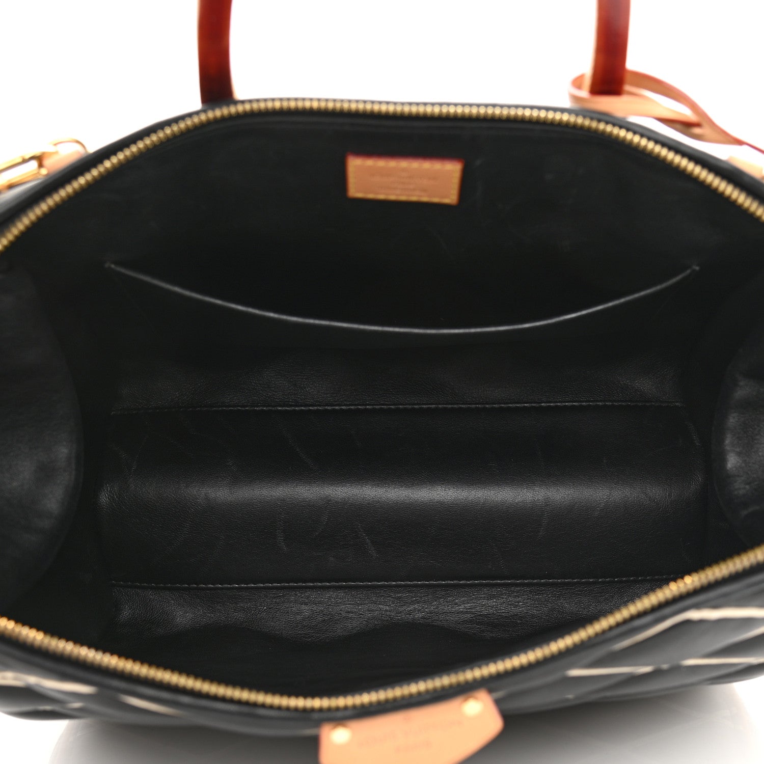 Louis Vuitton Lambskin Malletage Doc PM Black Natural 5 of 16
