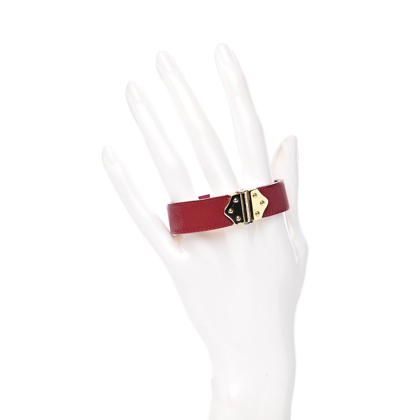 Patent Calfskin Embossed Spirit Bracelet 17 Rose Indien