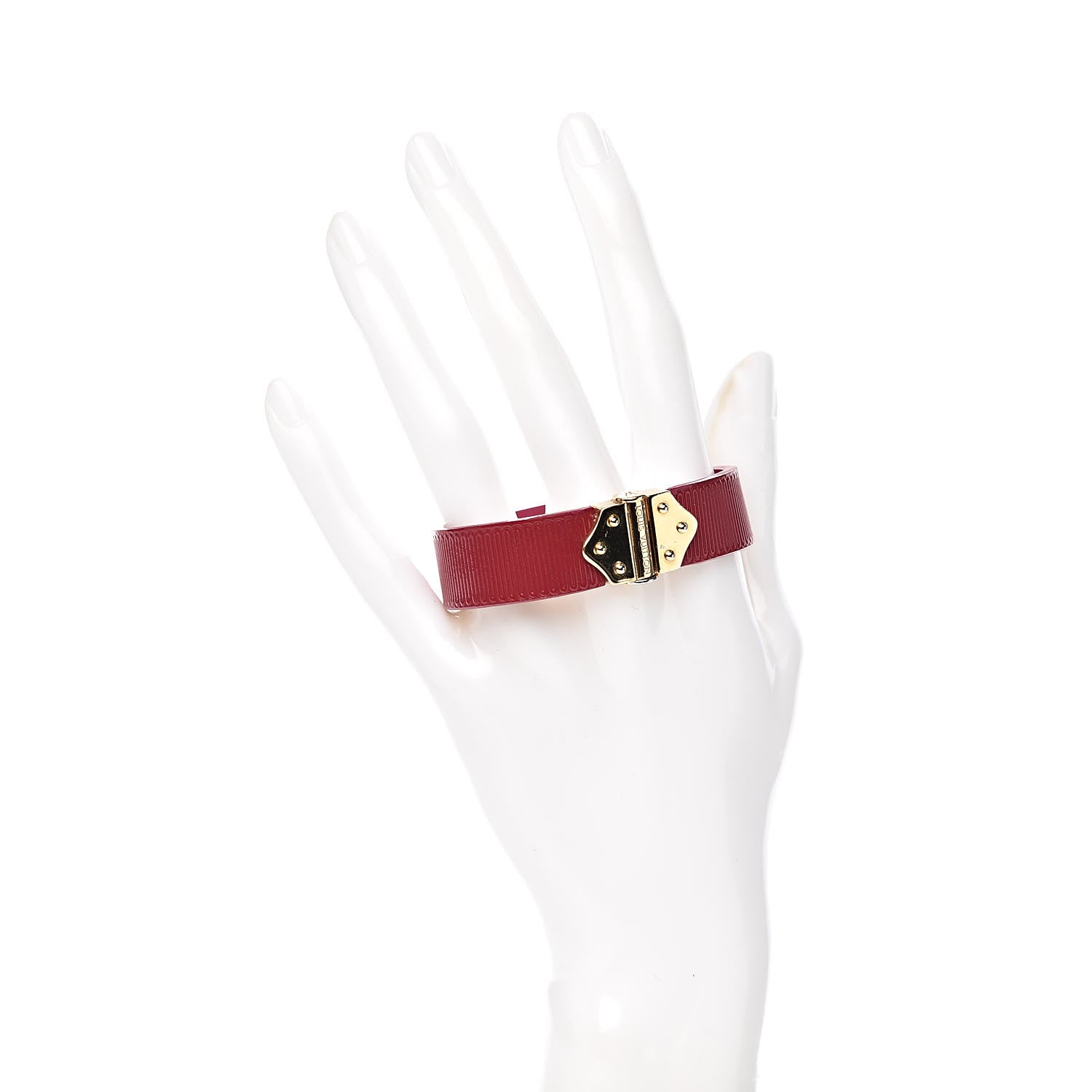 Louis Vuitton Patent Calfskin Embossed Spirit Bracelet 17 Rose Indien 2 of 4