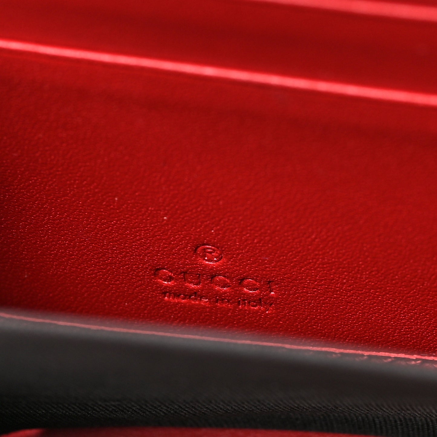 GG Supreme Monogram Mystic Cat Zip Around Wallet Red