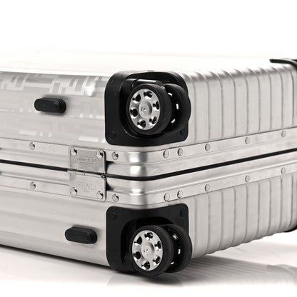 Fendi X RIMOWA Aluminum FF Print Roll Away Carry On Luggage Silver 8 of 11