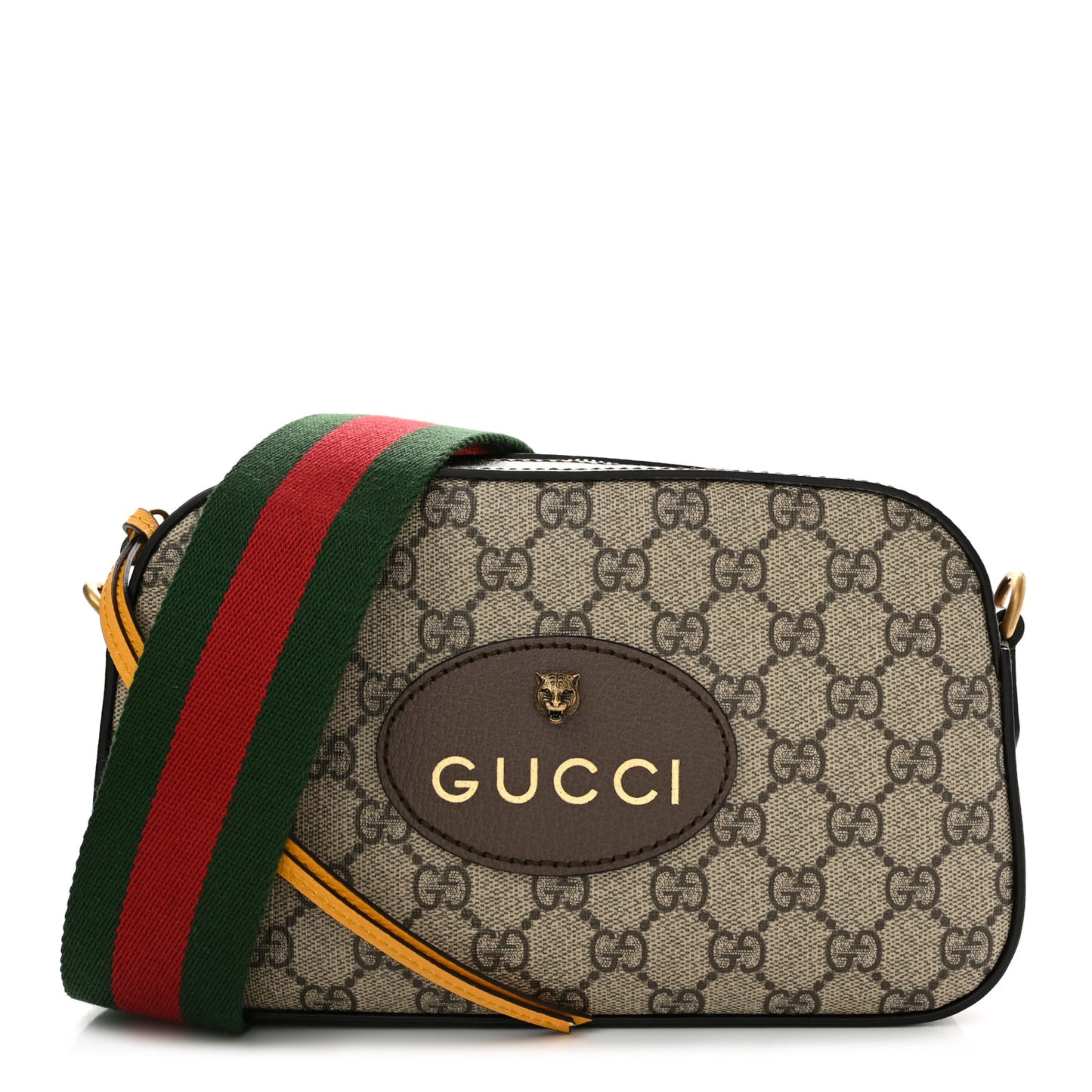 GG Supreme Monogram Web Neo Vintage Shoulder Bag Beige New Acero Crop
