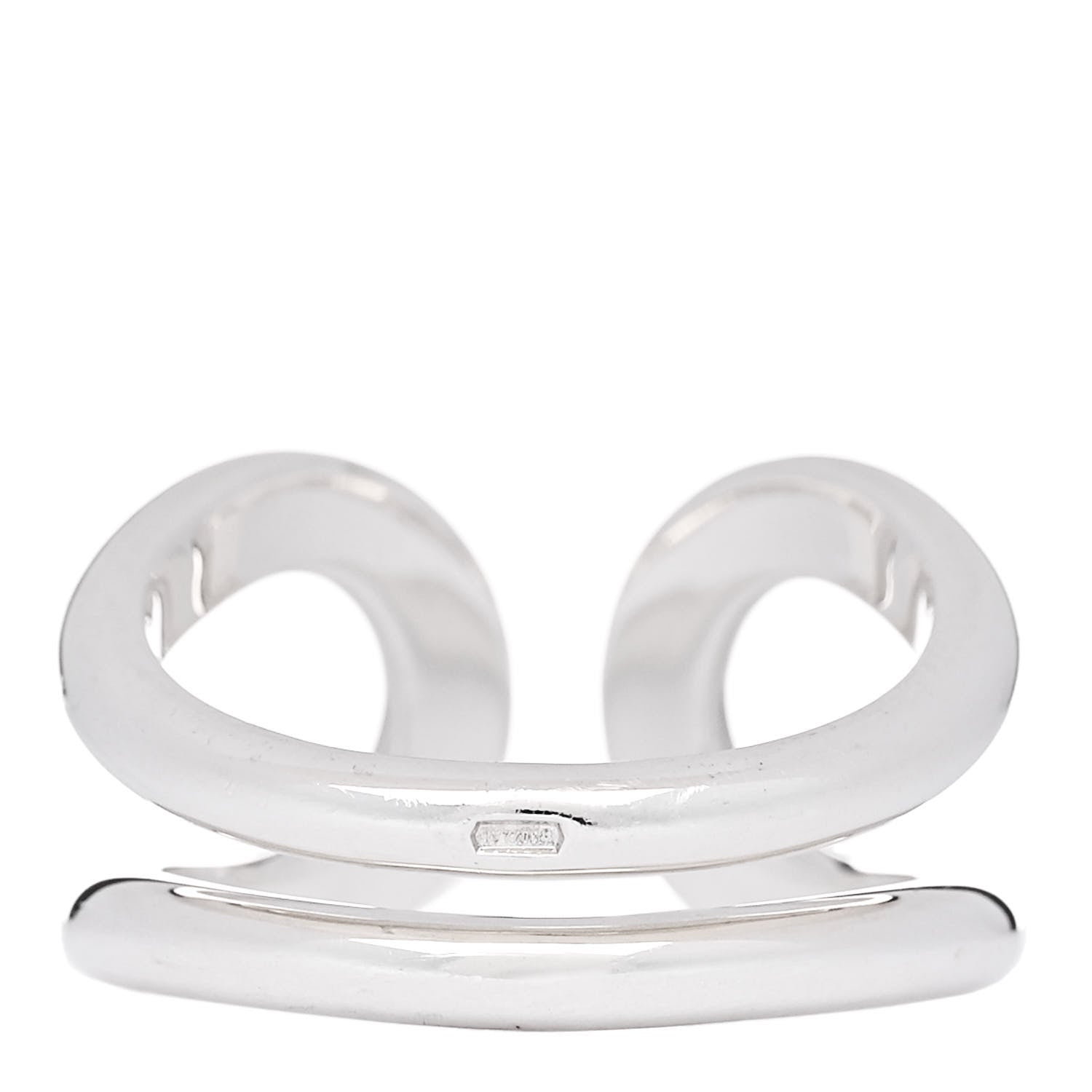 Hermes Sterling Silver Lima Ring 56 7.75 3 of 5