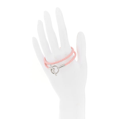 Hermes Swift Glenan Double Tour Bracelet T3 Rose Sakura 2 of 5