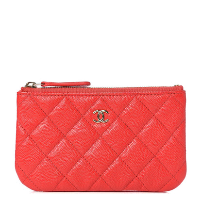 Chanel Caviar Quilted Small Cosmetic Case Red 1 of 7