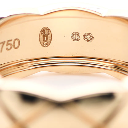 Chanel 18K Yellow Gold Small Coco Crush Ring 49 4.75 6 of 6