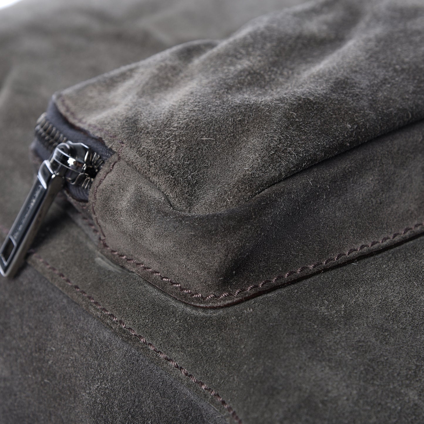 Suede Miss Pocket Satchel Grey
