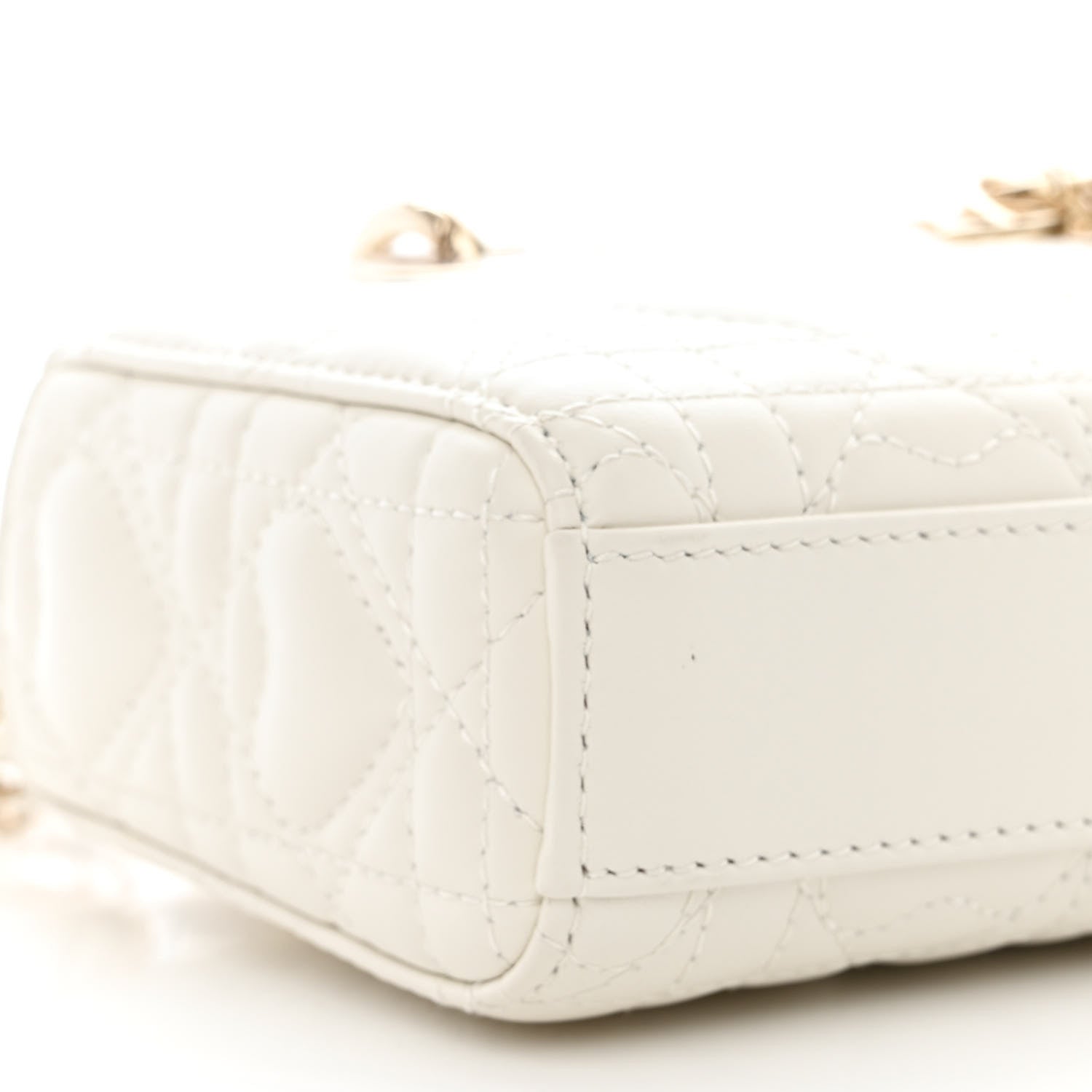 Christian Dior Lambskin Cannage Dioramour Micro Lady D-Joy Latte 9 of 12