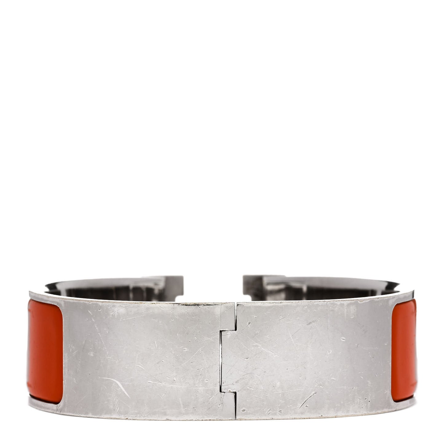 Enamel Wide Clic Clac H Bracelet GM Orange