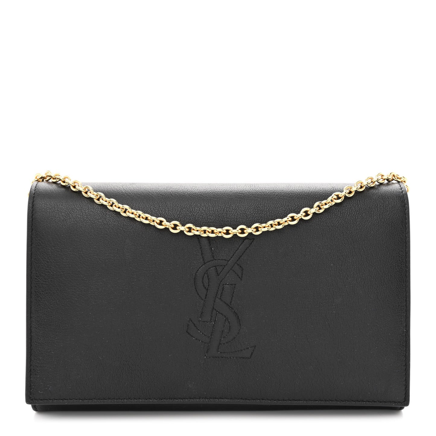 Calfskin Monogram Belle de Jour Chain Clutch Black