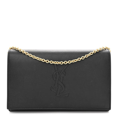 Saint Laurent Calfskin Monogram Belle de Jour Chain Clutch Black 1 of 11