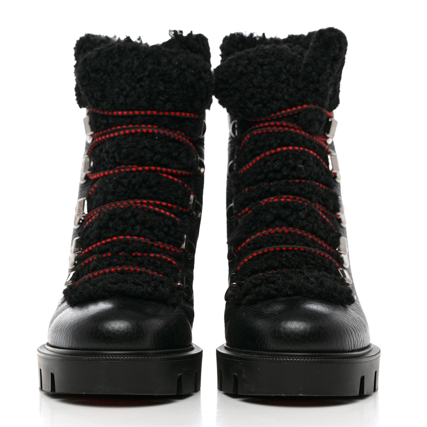 Grained Calfskin Shearling Edelvizir 70 Ankle Boots 37 Black