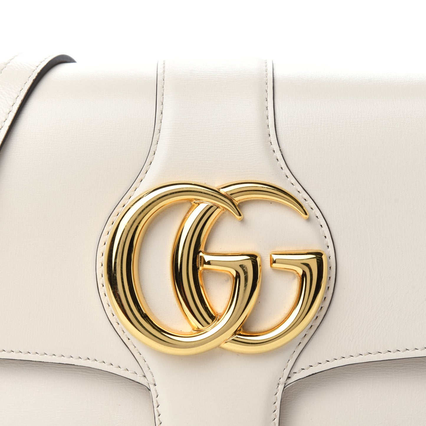 Calfskin Small Arli Flap Shoulder Bag Mystic White