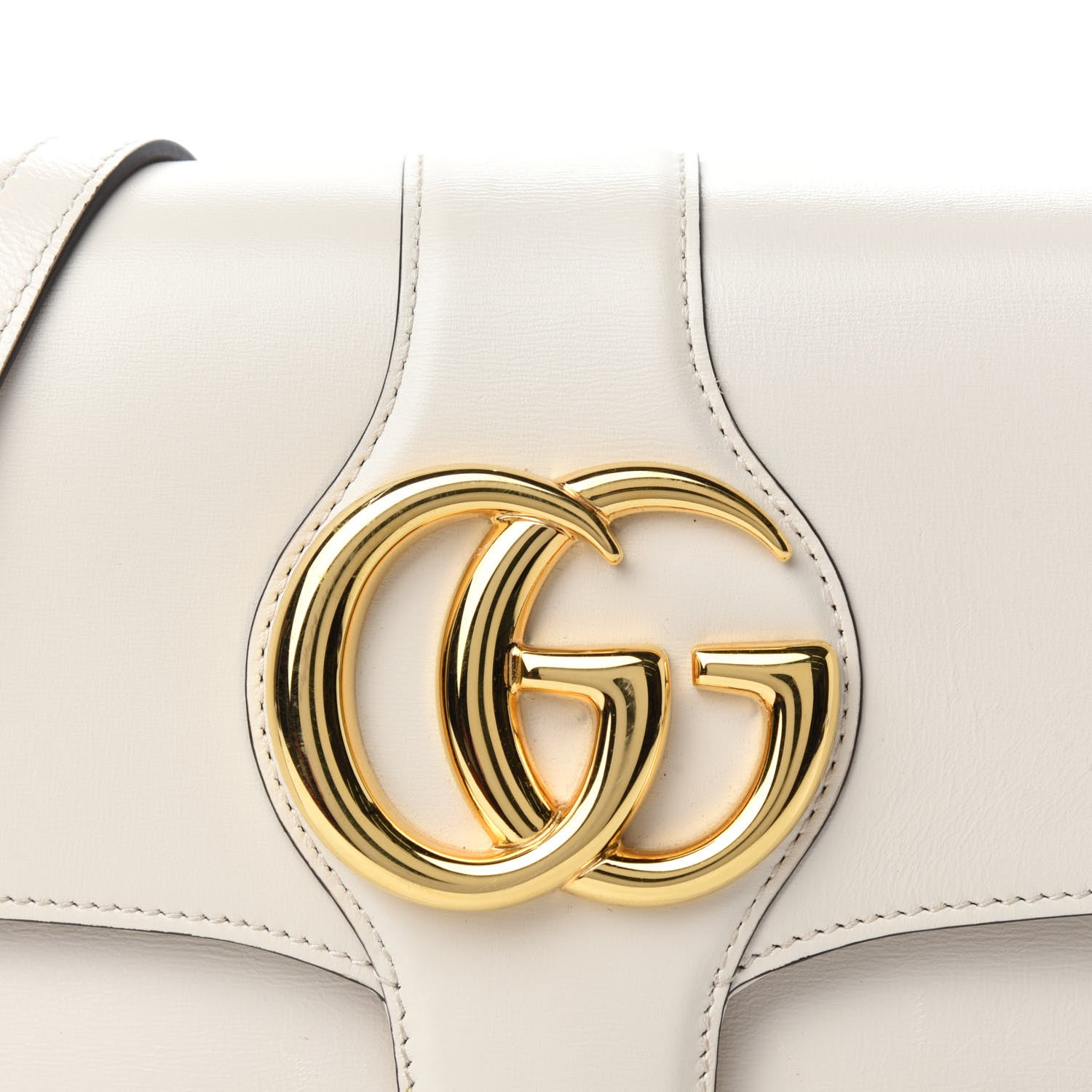 Gucci Calfskin Small Arli Flap Shoulder Bag Mystic White 10 of 10