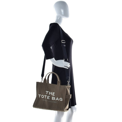 Marc Jacobs Cotton Canvas Medium The Traveler Tote Bag Slate Green 3 of 13