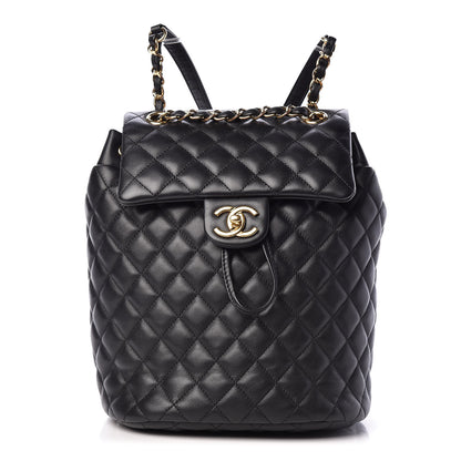 Chanel Calfskin Quilted Small Urban Spirit Backpack Black 1 of 28