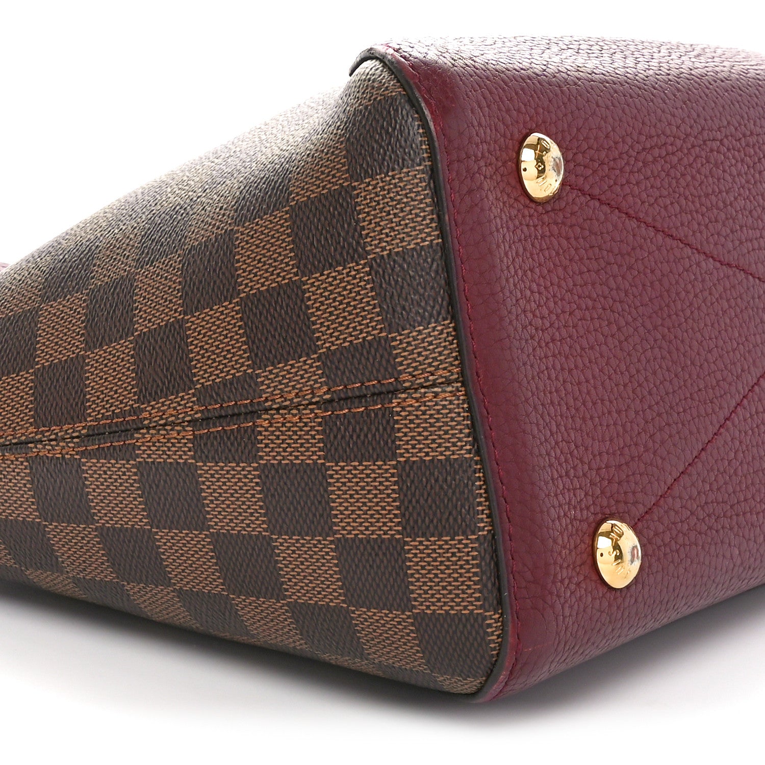 Louis Vuitton Damier Ebene Cuir Taurillon Hyde Park Fuchsia 8 of 10