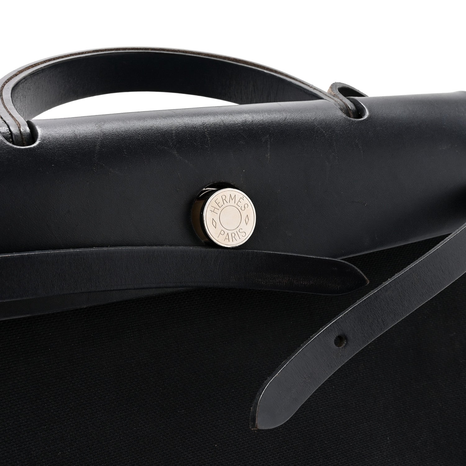 Hermes Military Toile Vache Hunter Herbag Zip PM 31 Black 14 of 19
