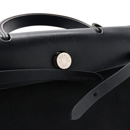 Hermes Military Toile Vache Hunter Herbag Zip PM 31 Black 14 of 19