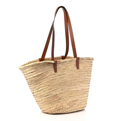Celine Raffia Calfskin Triomphe Medium Panier Tan 3 of 11