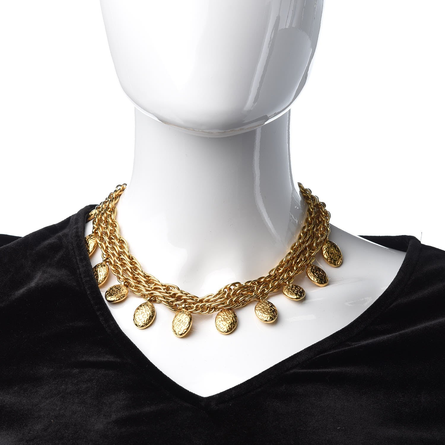 Chanel Chain Short Necklace Gold 2 of 5