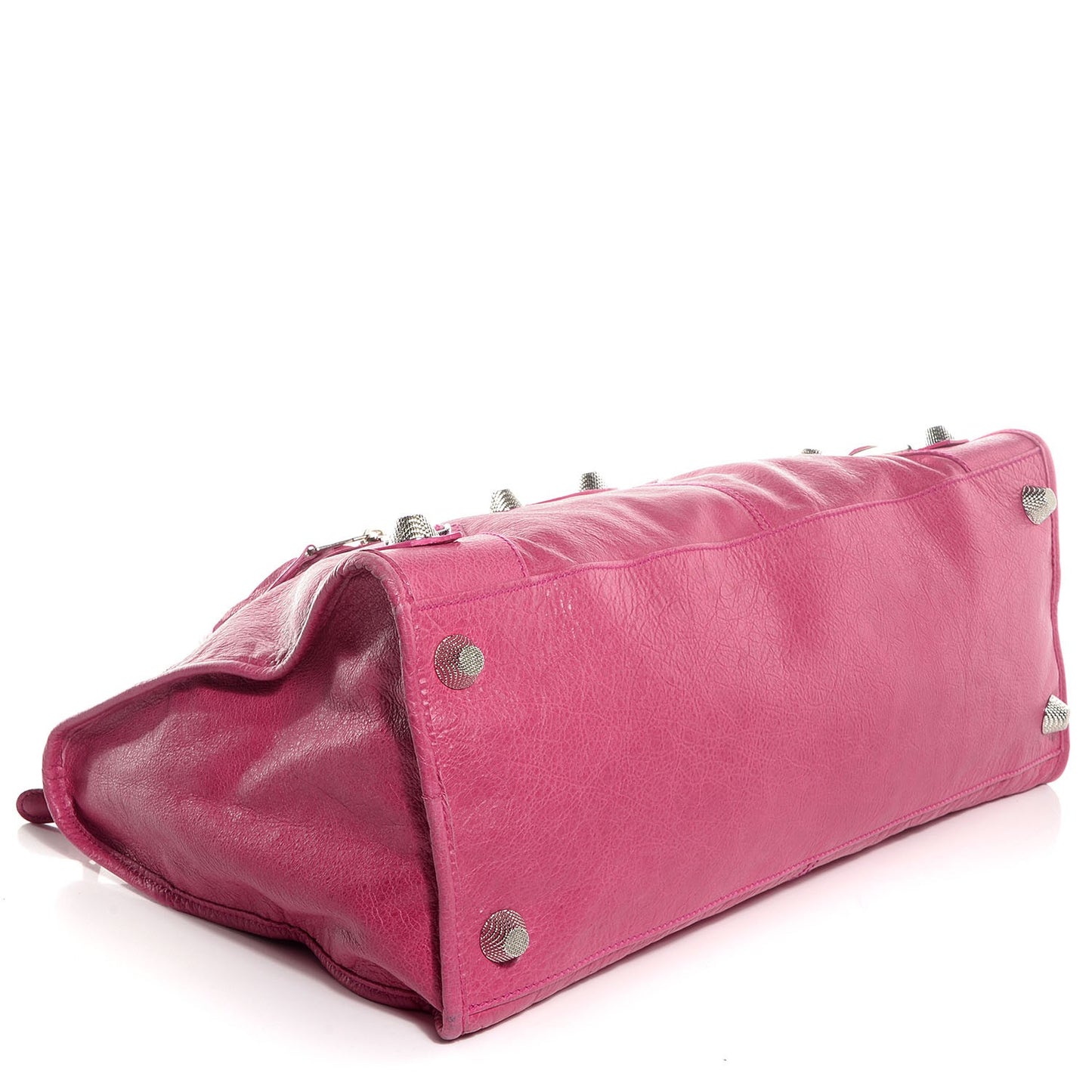 Agneau Giant 21 Silver Hardware Work Cyclamen Fucsia