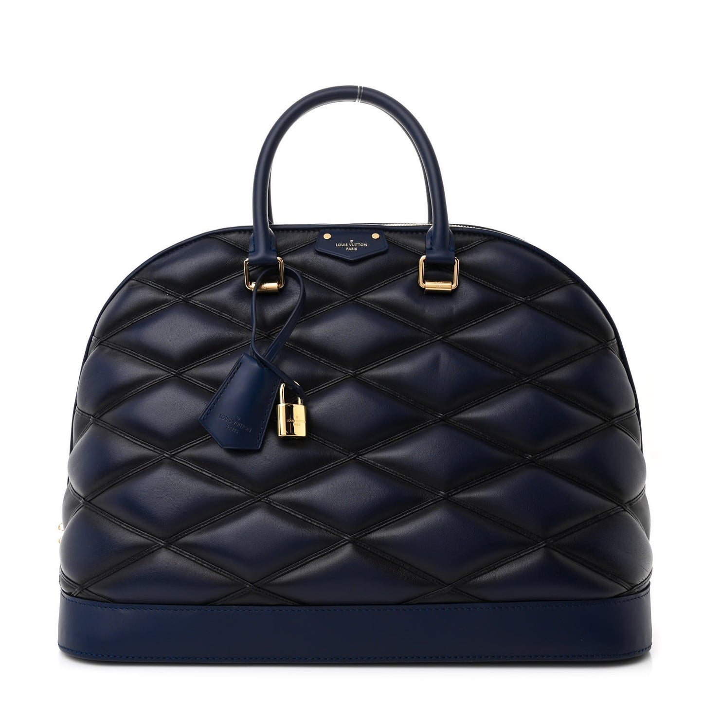 Lambskin Malletage Alma GM Navy Blue
