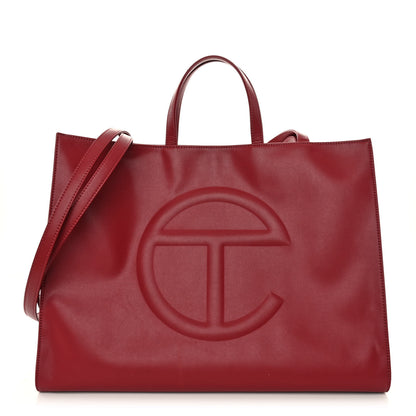 Telfar Vegan Leather Large Shopping Bag Oxblood 1 of 11