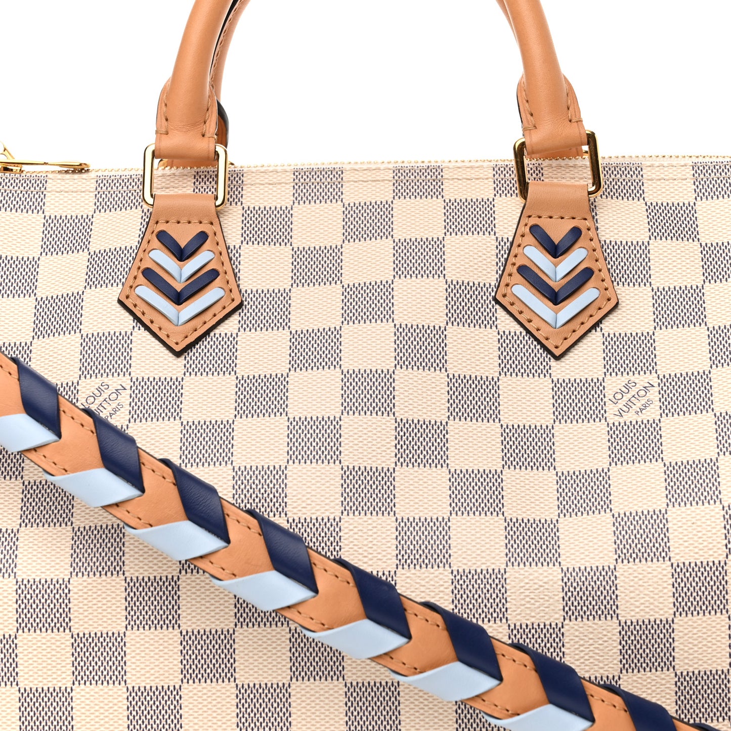 Damier Azur Braided Speedy Bandouliere 30 Blue