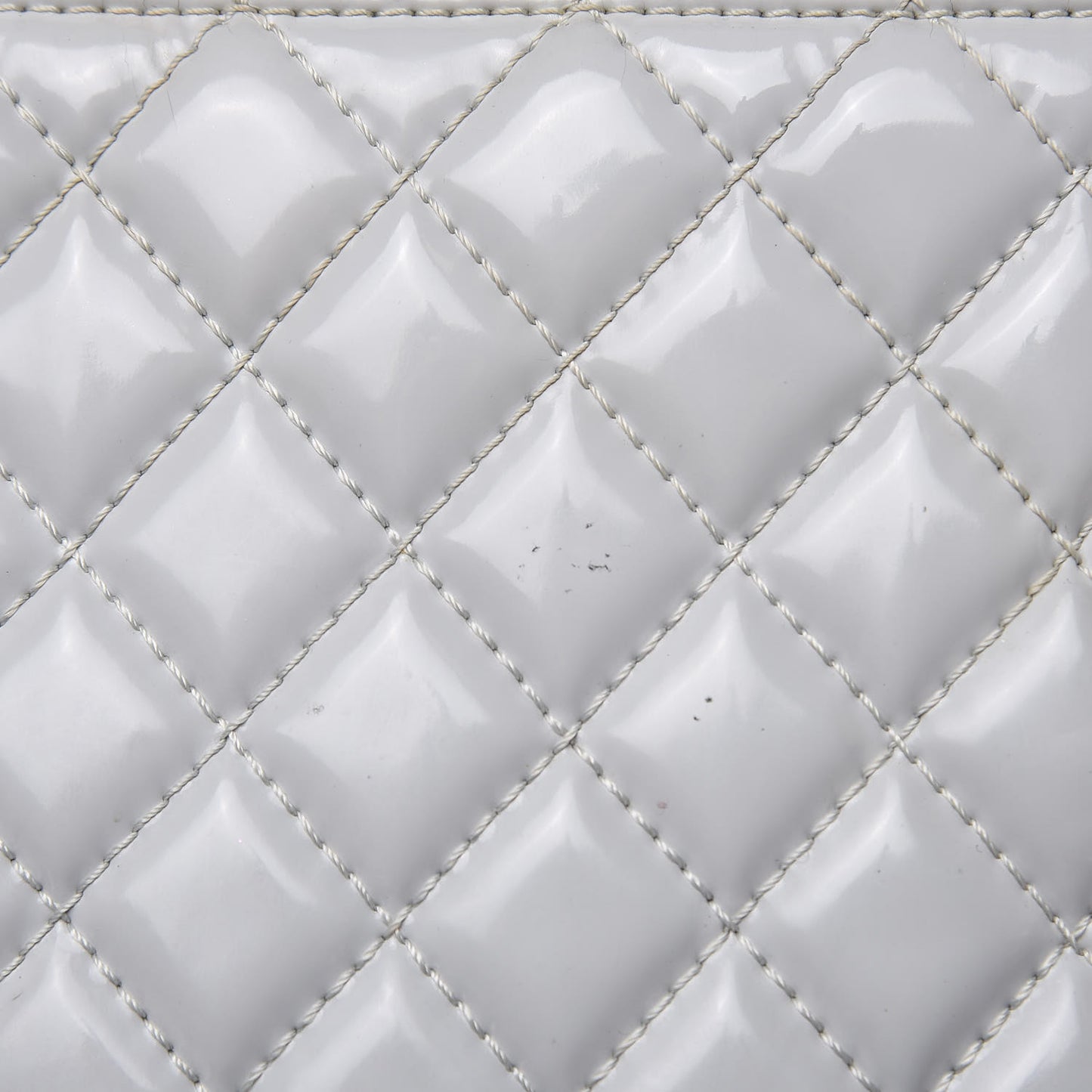 Vinyl Quilted In The Business North South Tote Light Grey