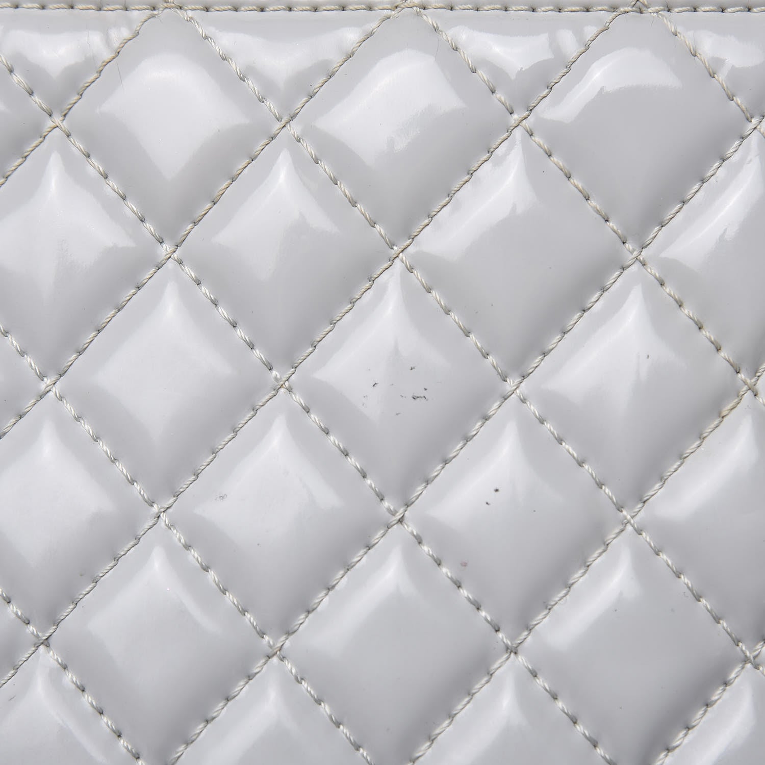 Chanel Vinyl Quilted In The Business North South Tote Light Grey 17 of 21
