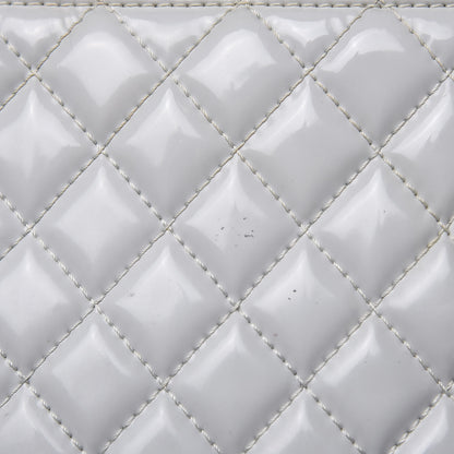 Chanel Vinyl Quilted In The Business North South Tote Light Grey 17 of 21