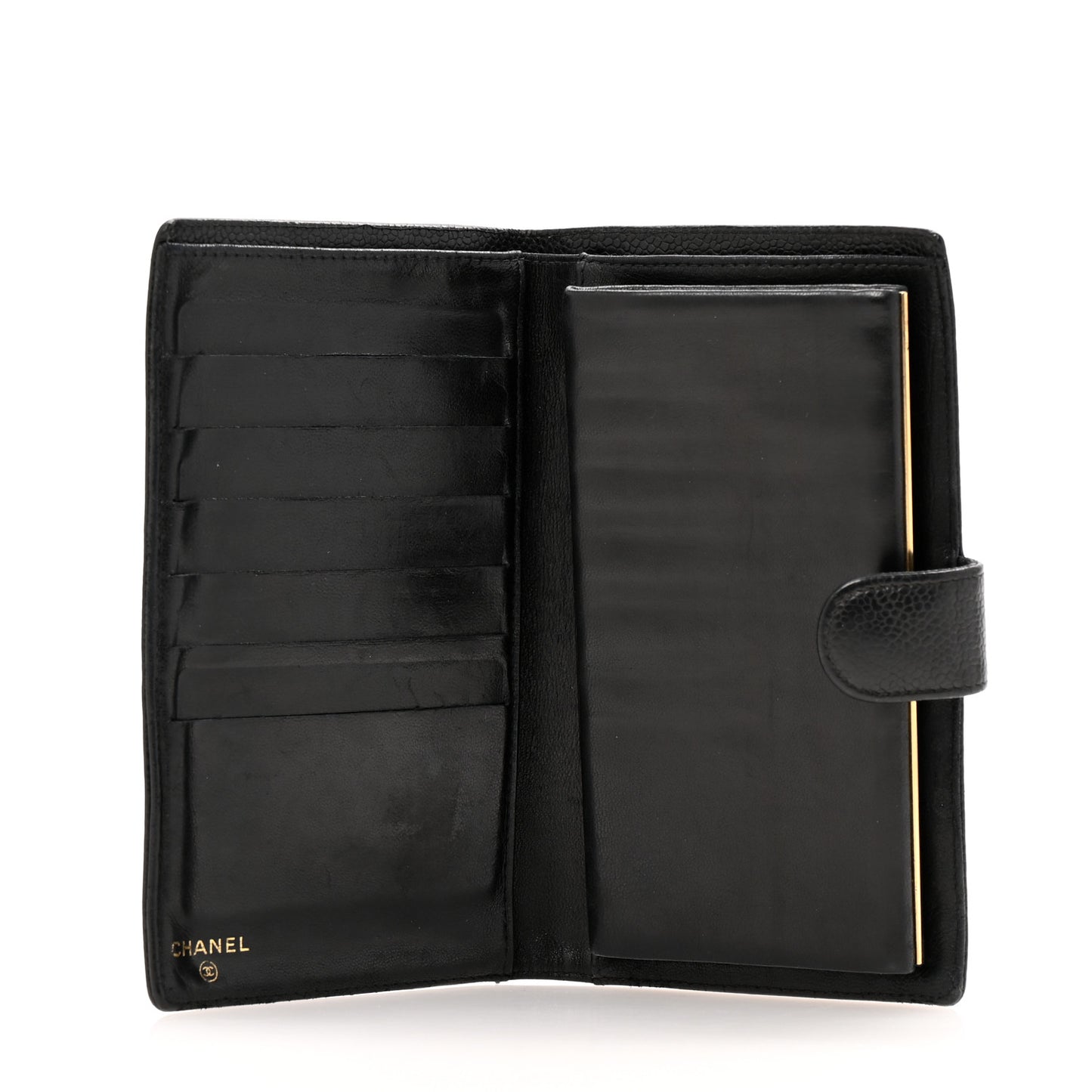 Caviar Timeless CC French Wallet Black