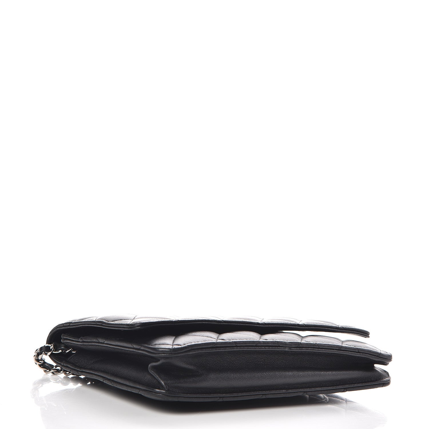 Chanel Lambskin Quilted Wallet On Chain WOC Black 4 of 11