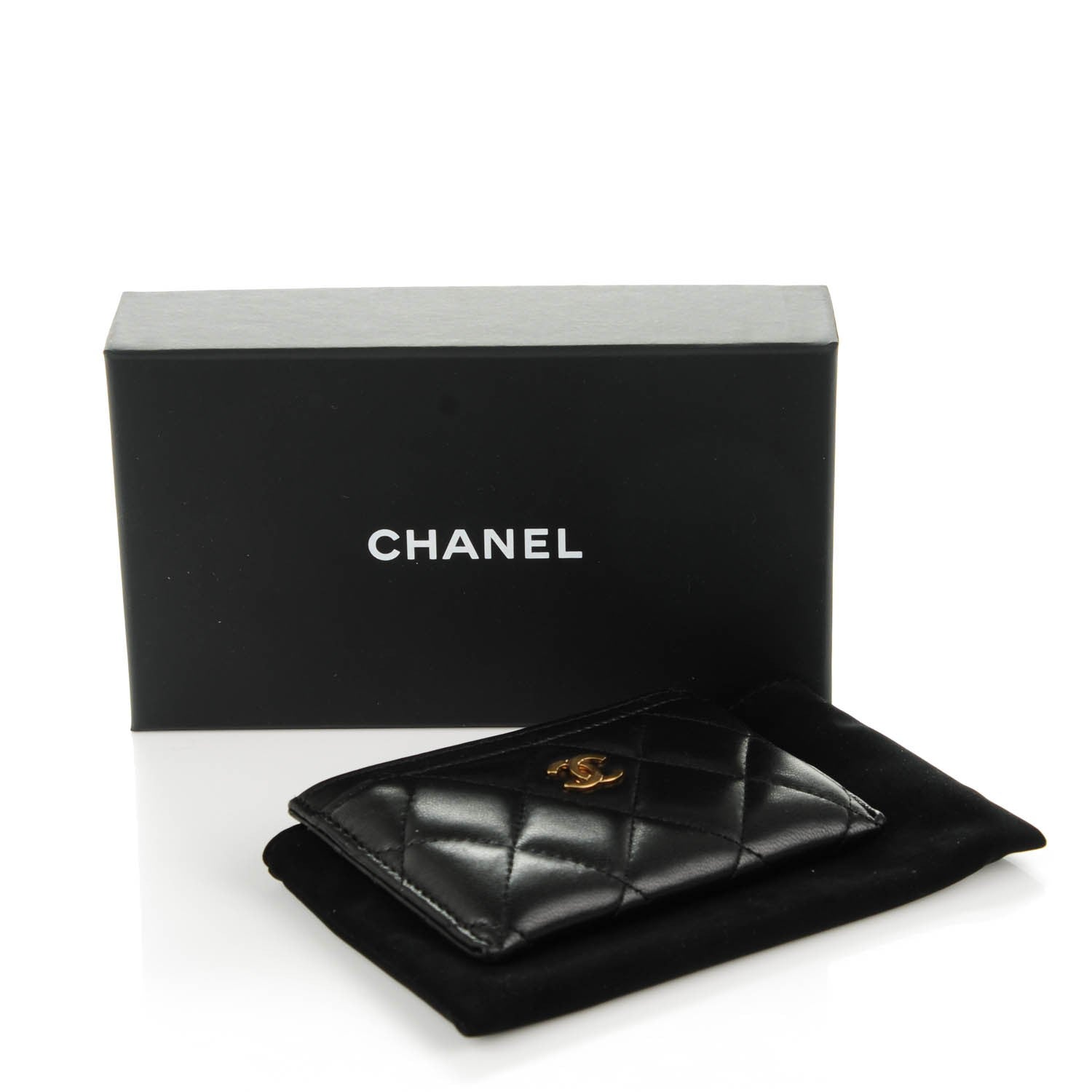 Chanel Lambskin Quilted Card Holder Black 4 of 8